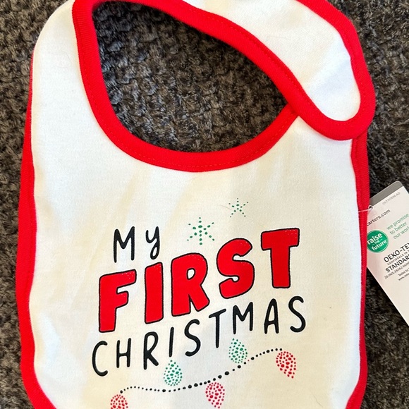 Carter's Red Matching Set - Christmas Santa w/bib - Picture 5 of 5